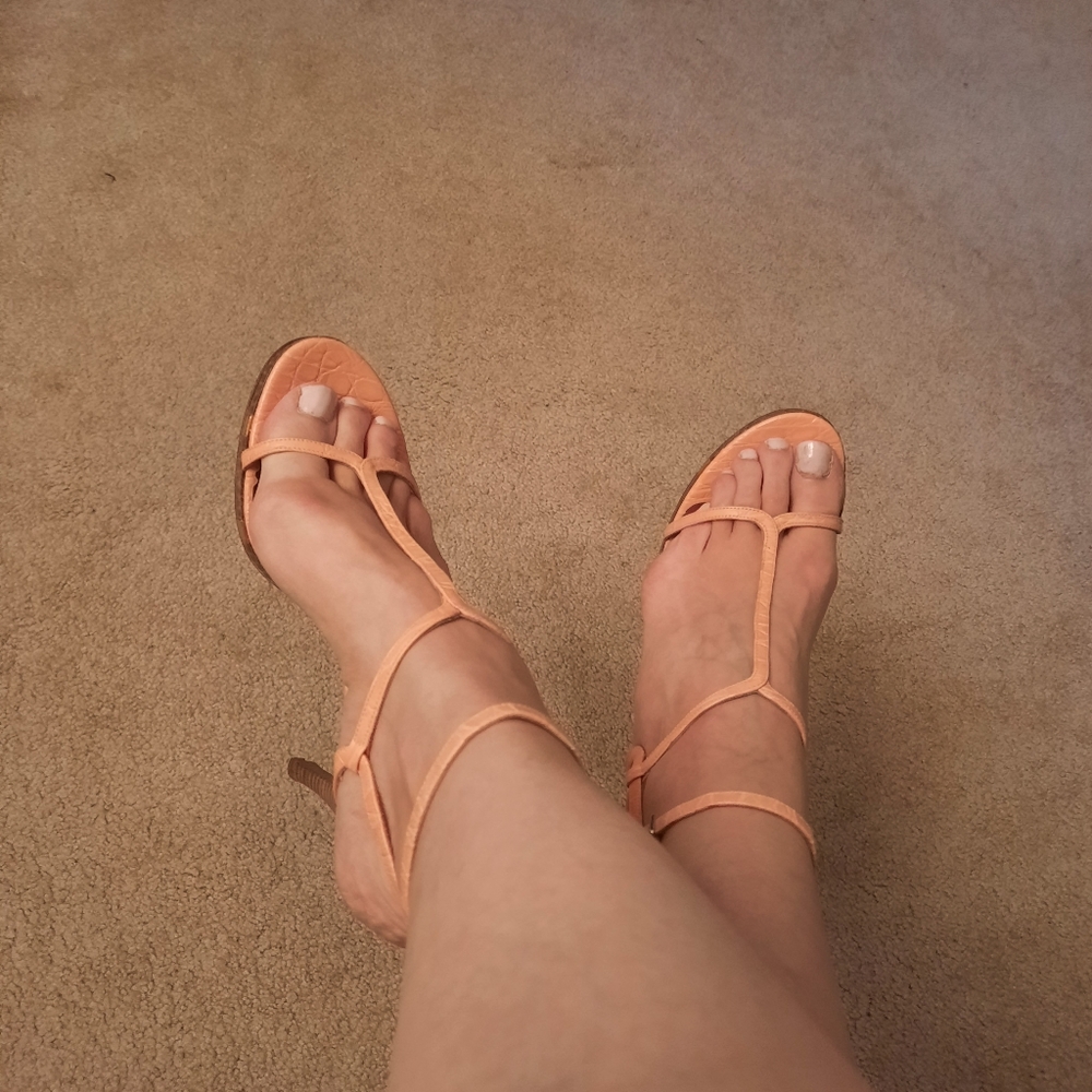 Coral Sergio Rossi strappy sandals